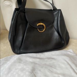Vintage Cartier Panthere black shoulder bag